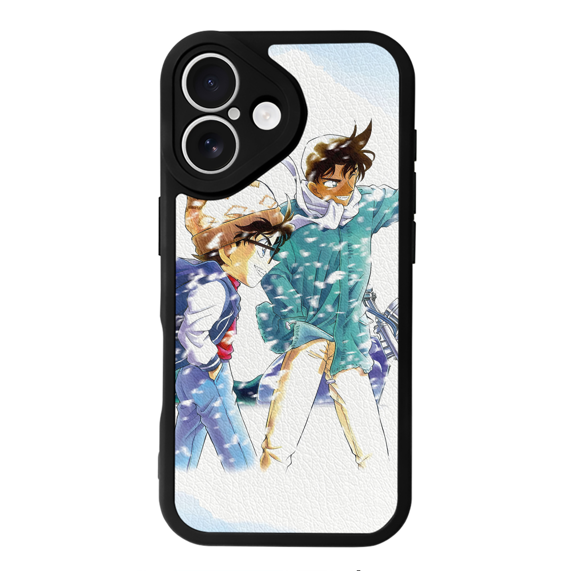 （画像用） 名探偵コナン Detective Conan 【iPhone 16シリーズ対応】シリコンスマホケース（レザー調） 材質：シリコン